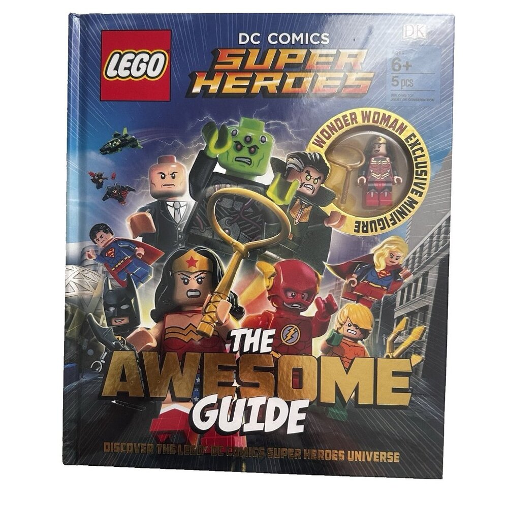 LEGO DC Comics Super Heroes the Awesome Guide Hardcover w/ EXCLUSIVE Minifigure